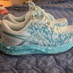 Asics Noosa Tri 16 Aqua and White Athletic Sneakers
